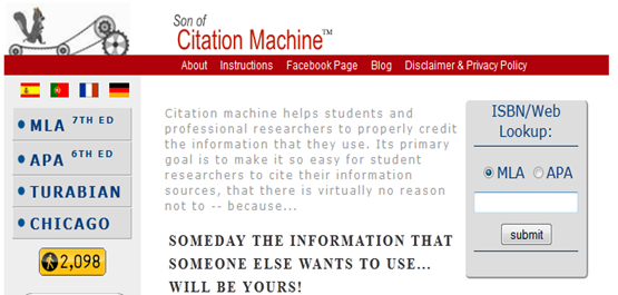 son of citation machine mla